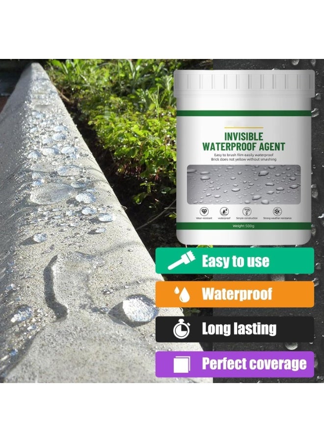 MaxEMA Invisible Waterproof Liquid Sealant 500gm Anti Leakage Agent Super Strong Clear Bonding Sealant Patch & Seal Liquid Transparent Repairing Leak Adhesive Coating For Indoor, Outdoor And Brush - Image 5